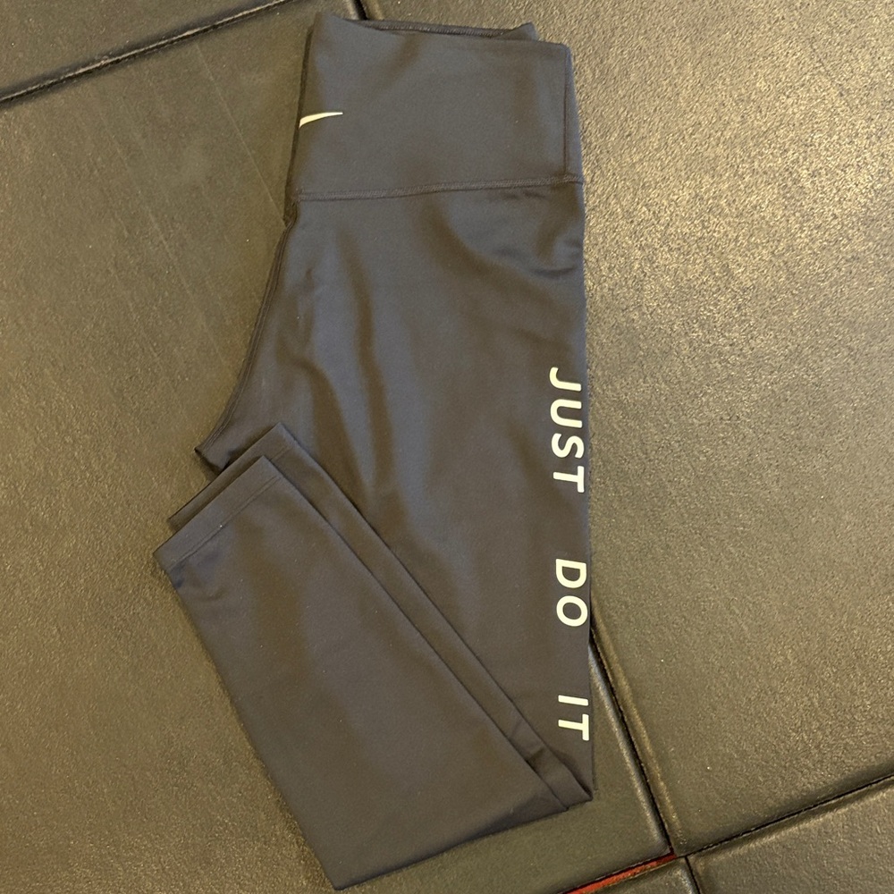 Nike DRI-FIT Black Leggings with Slogan
